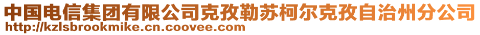 中國(guó)電信集團(tuán)有限公司克孜勒蘇柯爾克孜自治州分公司