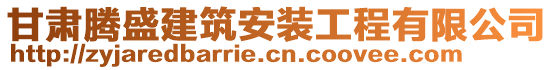 甘肅騰盛建筑安裝工程有限公司