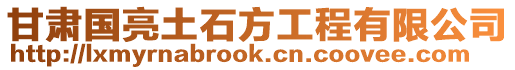 甘肅國(guó)亮土石方工程有限公司