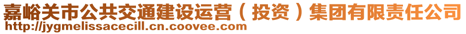 嘉峪關(guān)市公共交通建設(shè)運(yùn)營（投資）集團(tuán)有限責(zé)任公司