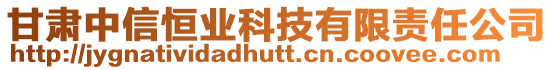 甘肃中信恒业科技有限责任公司