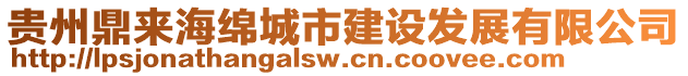 貴州鼎來海綿城市建設(shè)發(fā)展有限公司