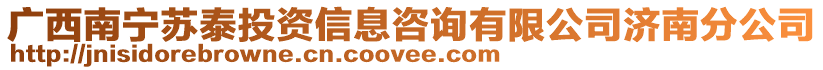 廣西南寧蘇泰投資信息咨詢有限公司濟(jì)南分公司