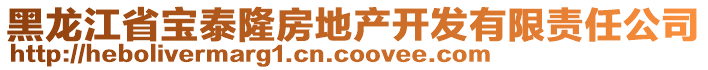 黑龍江省寶泰隆房地產(chǎn)開發(fā)有限責任公司