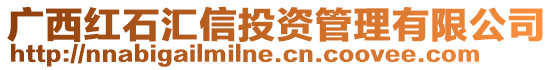 廣西紅石匯信投資管理有限公司