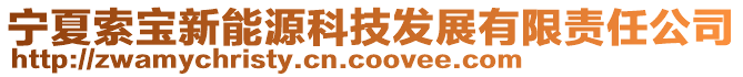 宁夏索宝新能源科技发展有限责任公司