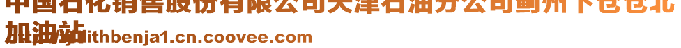 中國(guó)石化銷售股份有限公司天津石油分公司薊州下倉(cāng)倉(cāng)北
加油站