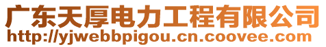 廣東天厚電力工程有限公司